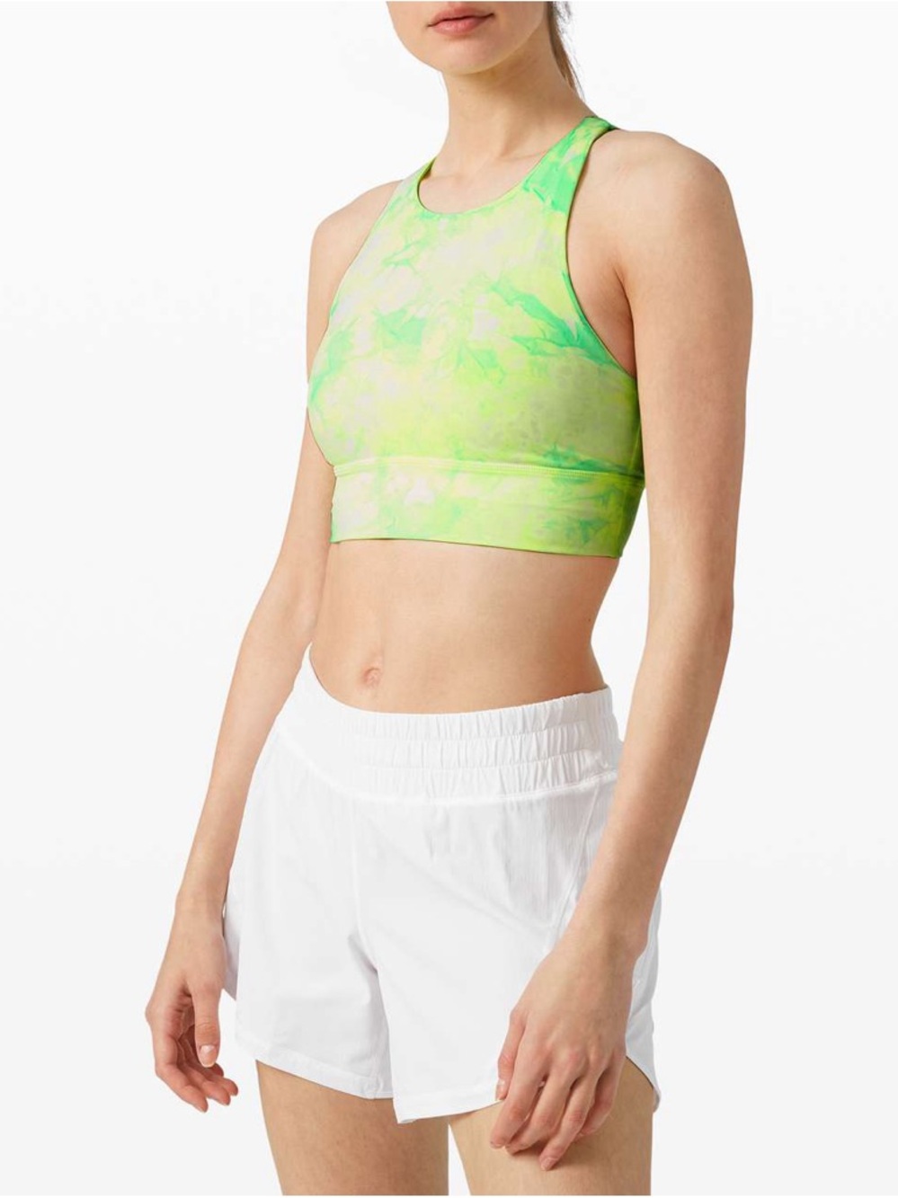 80. Lululemon Energy Bra High Neck Long Line Shibori *Medium Support B-D Sz 6